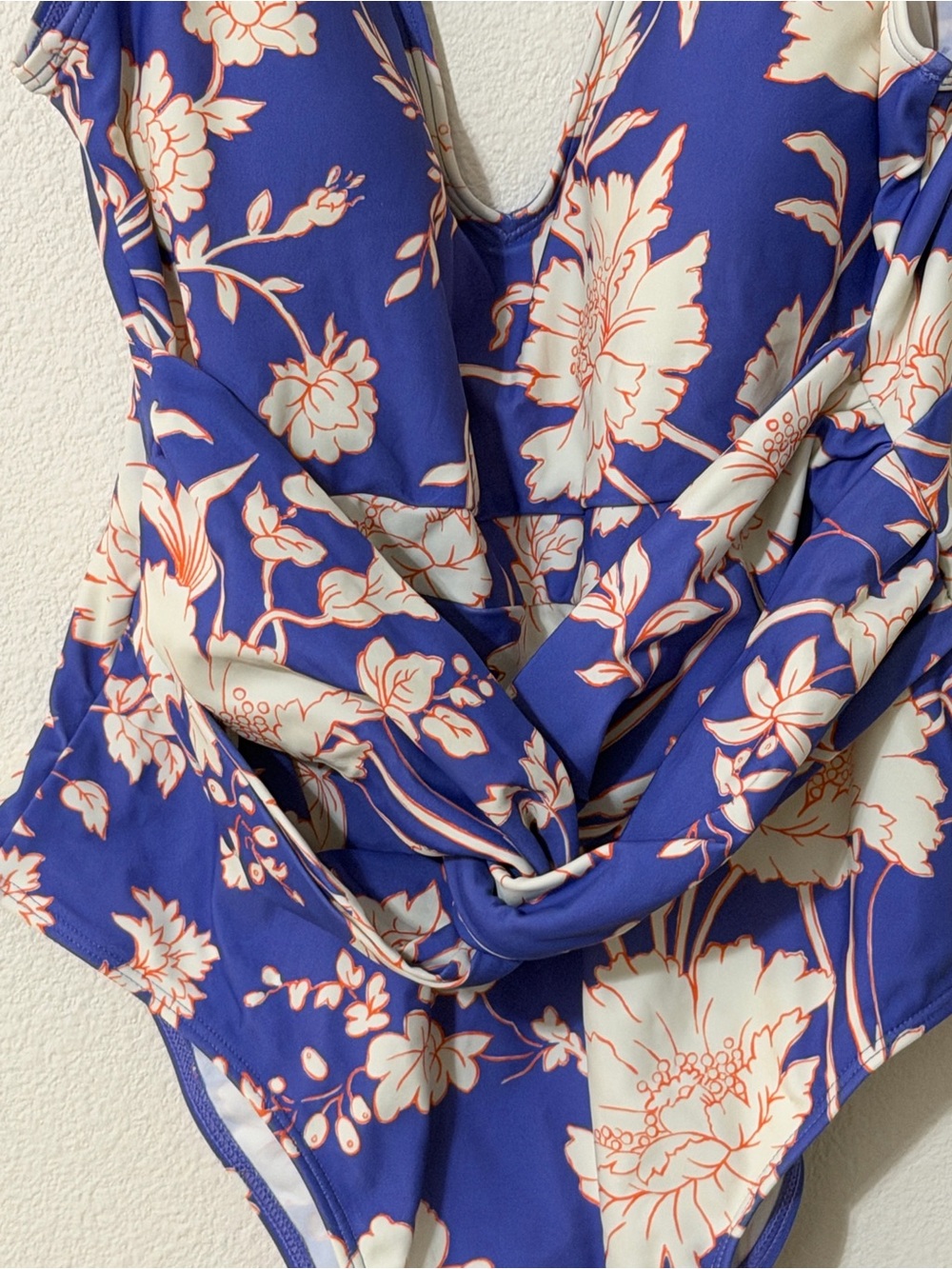 Summersalt Blue Floral Deep V One-Piece Swimsuit - Picture 4 of 8